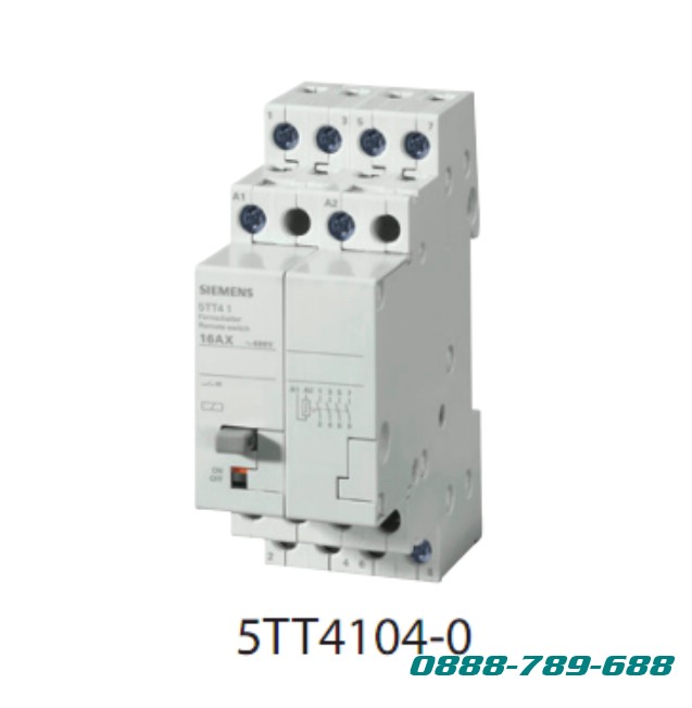 5TT4104-0 5TT41 remote control switches - Công tắc điều khiển từ xa 5TT41 1P, 2P, 4P 250/400V, 16A (*)_x000D_
; Tiếp điểm: 4NO; Điện áp điều khiển: 230 VAC