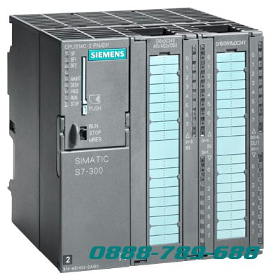 SIMATIC S7-300 CPU 314C-2PN / DP CPU nhỏ gọn với bộ nhớ làm việc 192 KB 24 DI / 16 DO 4 AI 2 AO 1 Pt100 4 bộ đếm tốc độ cao (60 kHz) Giao diện thứ nhất MPI / DP 12 Mbit / s Giao diện thứ hai Ethernet PROFINET với Integr switch 2 cổng. nguồn điện 24 V DC Đầu nối phía trước (2x
