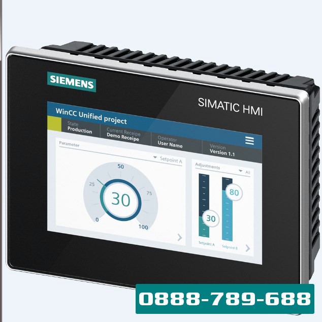 Màn hình HMI 6AV2128-3GB06-0AX1 SIMATIC HMI MTP700, Unified Comfort Panel, thao tác bằng cảm ứng, màn hình TFT màn hình rộng 7